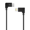 Double Right Angle (90 Degree) Lightning to Micro-USB Charging Cable (30cm)